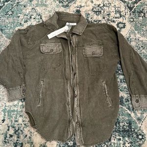 Mustard Seed Distressed Corduroy Jacket